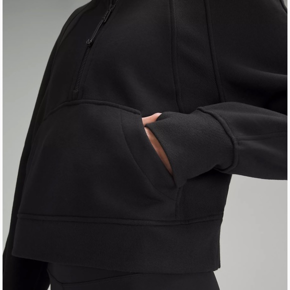 Lululemon Scuba Oversized Half-Zip 1/2 Zip Hoodie Sweatshirt - Black BLK - Picture 7 of 9